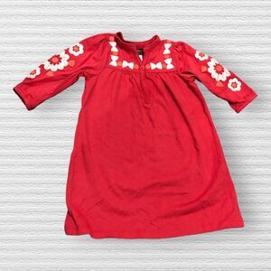 Tea Collection Embroidered Pomegranate Henley Dress Size 2